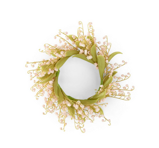 Pink Real Touch Lily of the Valley Candle Ring