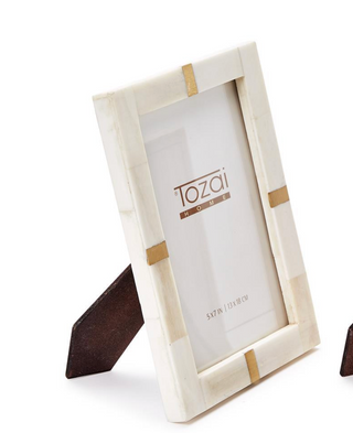 Bone and Brass Photo Frame (5" x 7")