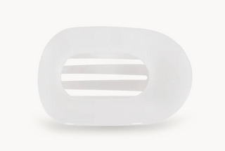 Coconut White Flat Round Hair Clip