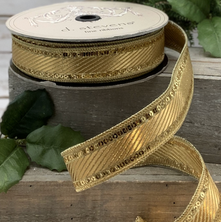 Jacquard Wired Stripe Ribbon