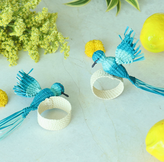 Blue Hummingbird Napkin Ring