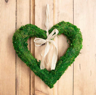 Moss Heart Decor Green