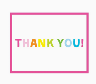 Rainbow Color Thank You Foldovers