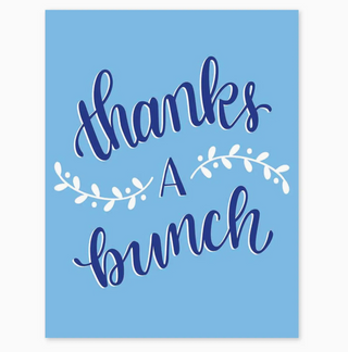 Thanks A Bunch Blue Greeting Card
