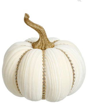 Ivory Jeweled Pumpkins