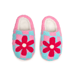 Kids Rainbow Checker Slippers