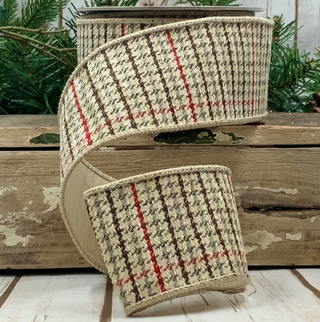 Chenille Autumn Ivory Ribbon