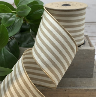 Khaki Stripe Ribbon