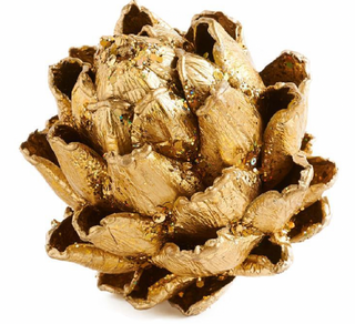 6 Inch Gold Glitter Artichoke