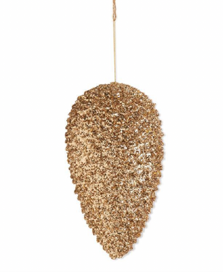 12 Inch Gold Glitter Pinecone