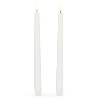 11" White Taper Candles
