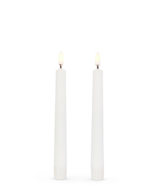 White Taper Candles 7"