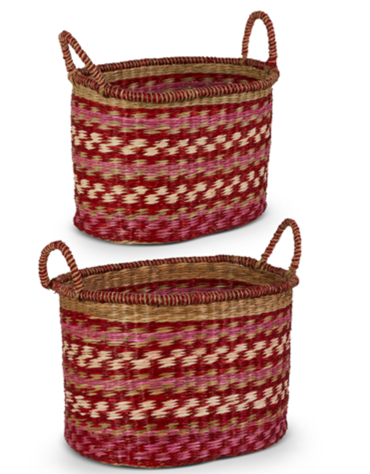 Red Woven Boxes