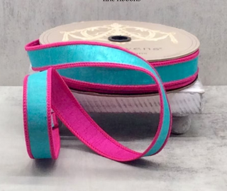 Teal/Hot Pink 1" x 25 yards
