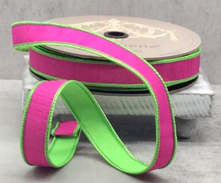 Hot Pink/Lime Green 1" x 25 yards