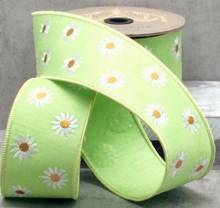 Lime Daisy 2.5" x 10yds