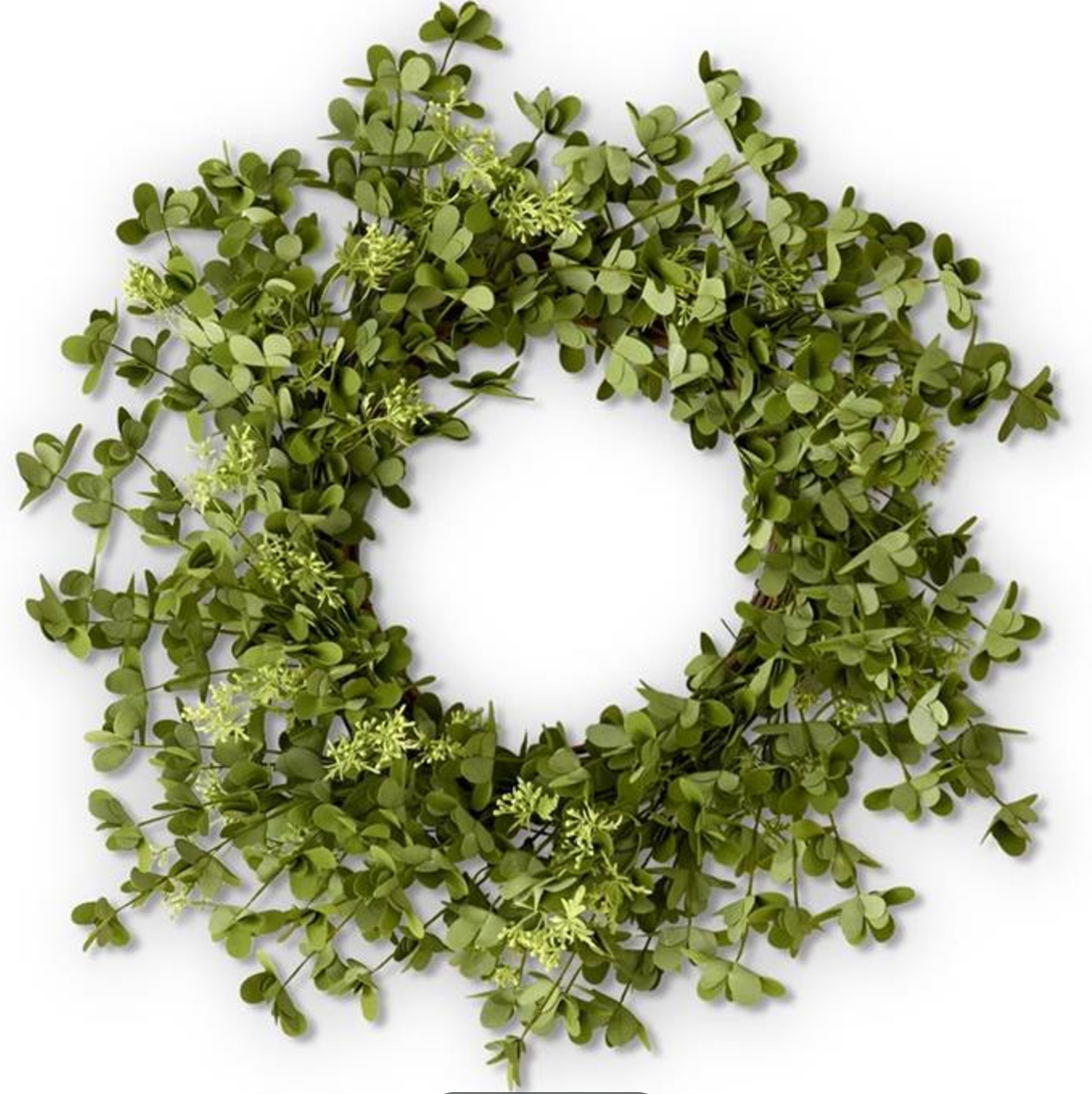 23 Inch Green Eva Leaves Eucalyptus Wreath w/Seed Pods - Thumbnail 2