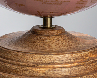 Metal & PVC Globe on Mango Wood Stand