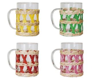 10 oz. Glass Mug w/ Woven Sleeve