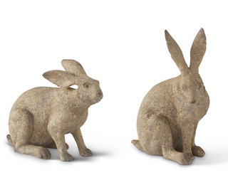 Weathered Gold Speckled Resin Garden Rabbit