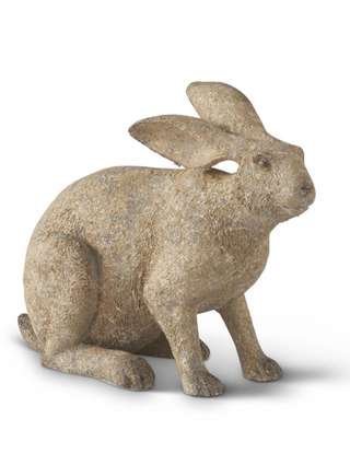 Weathered Gold Speckled Resin Garden Rabbit