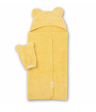 Hooded Towel + Wash Mitt Set