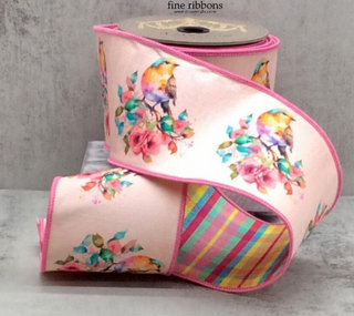 4" Watercolor Flowers Bird