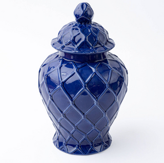 Navy Textured Ginger Jars