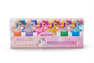 Set of 6 Unicorn Highlighters in Gift Box