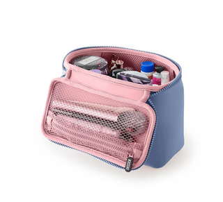 Neoprene Makeup Bag in Pearl Blue