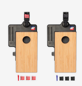 Natural Bamboo Double Chuck Mini Cornhole Tabletop Game