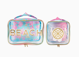 Beach Accessories Pouch Set, Royal Coral