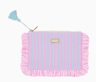 Ruffle Pencil Pouch, Stripe