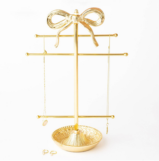 Gold Bow Jewelry Holder