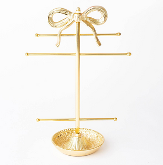 Gold Bow Jewelry Holder