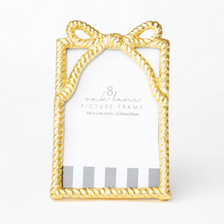 Gold Bow 4x6 Picture Frame