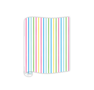 Bright Colorful Stripes Paper Table Runner
