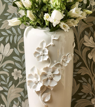 Vases with 3-D Sculpted Flowers
