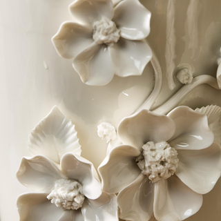 Vases with 3-D Sculpted Flowers