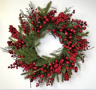 24"  Berry Pine Wreath