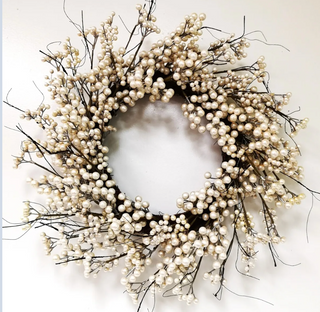 28" Pearl Berry Wreath