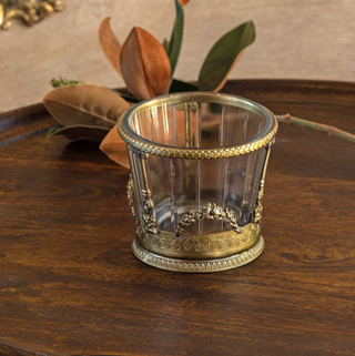 Antique Gold Vanity Candle Holder