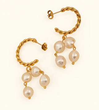 Isla Pearl Hoops Regular price