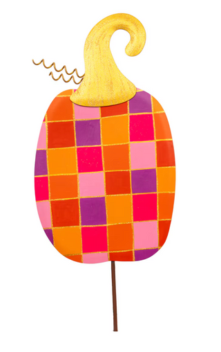 Bright Check & Dot Pumpkins
