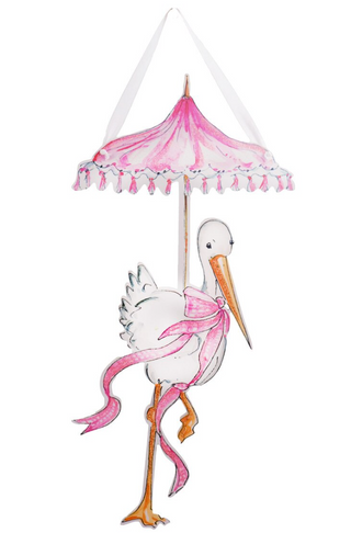 Girl Stork Door Hanger