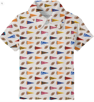 Short Sleeve Polo Shirt - Varsity Flags