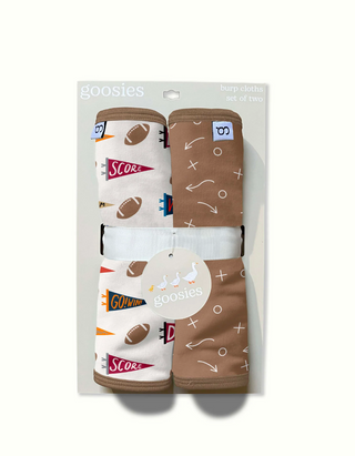 Burp Cloth Set - Varsity Flags