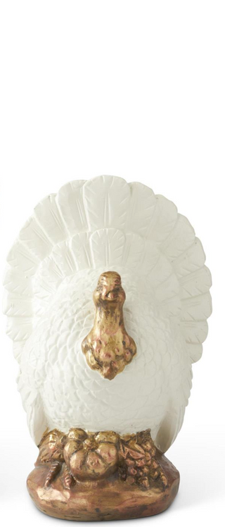 Cream and Copper Resin Turkeys