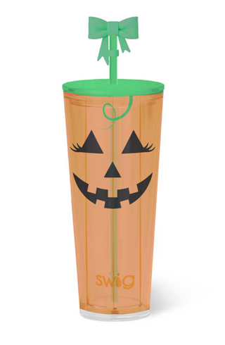 Boo Crew Pumpkin Plastic Tumbler 24oz