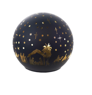 Nativity Glass Ball with LED Light
